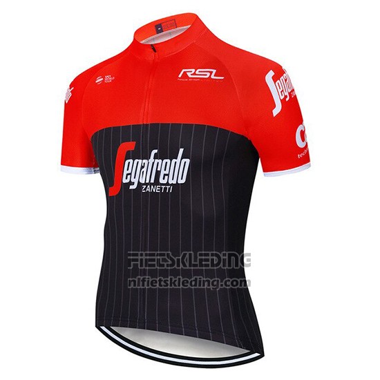 2020 Fietskleding Segafredo Zanetti Rood Zwart Korte Mouwen en Koersbroek